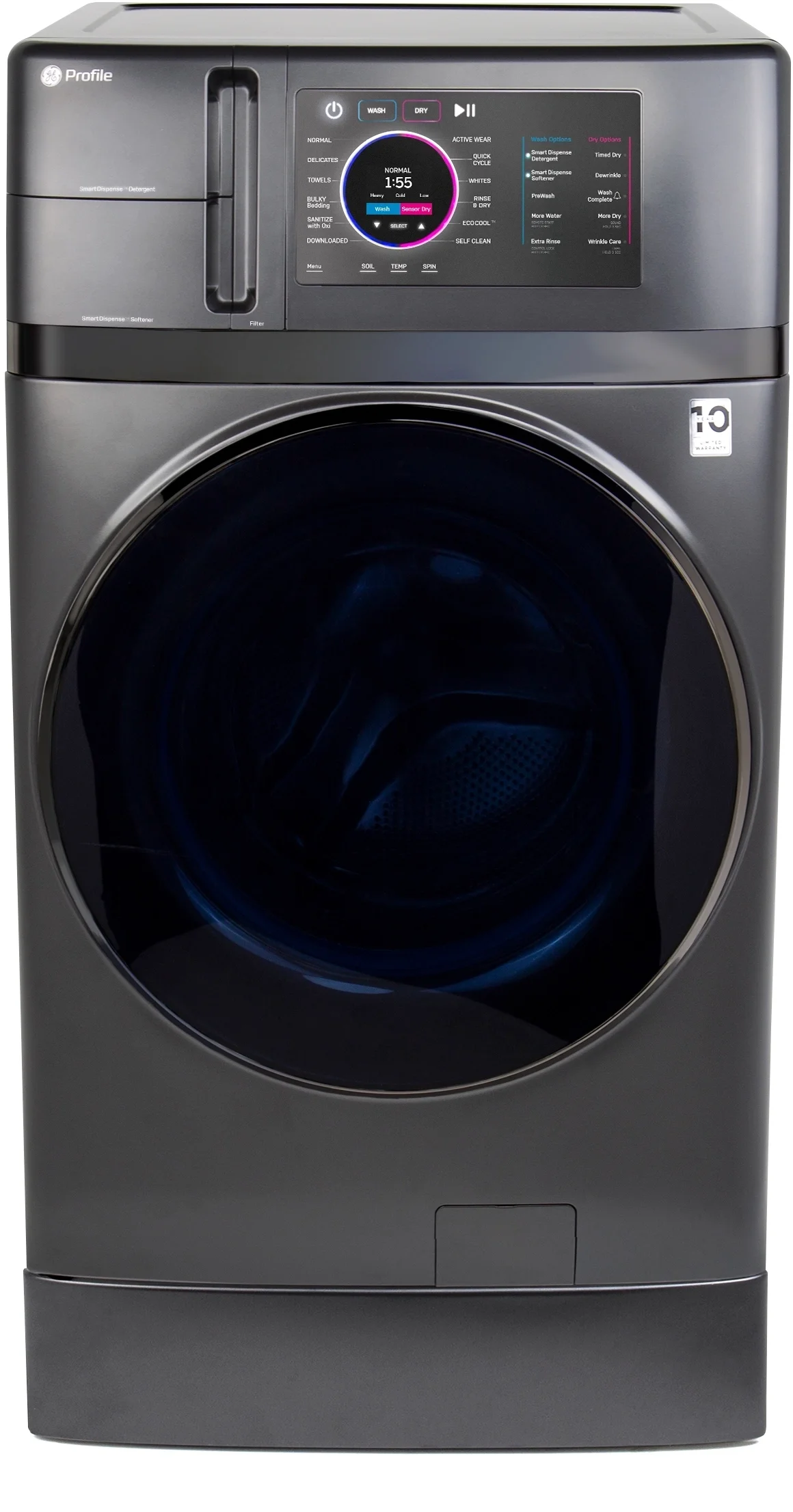 GE Profile PFQ97HSPVDS 28 Inch Carbon Graphite Washer/Dryer Combo with 4.8 cu. ft. Capacity