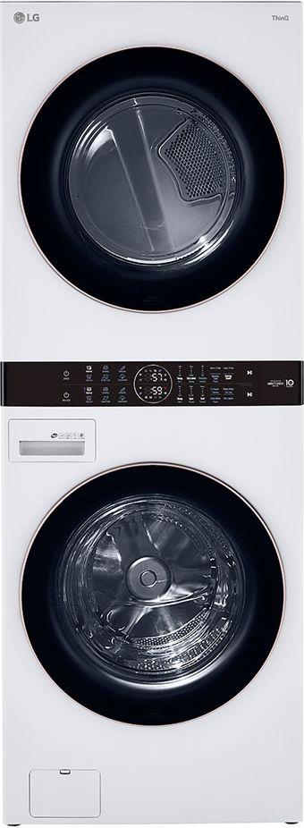 LG WKG101HWA 27 Inch White Gas Laundry Center with 4.5 cu. ft. Washer Capacity