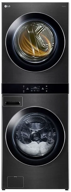 LG WKGX301HBA WashTower Series 27 Inch Black Steel Gas Laundry Center with 5 cu. ft. Washer Capacity