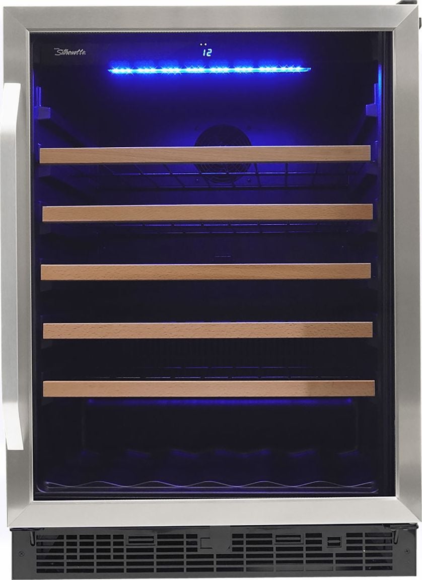 Danby SWC057D1BSS Silhouette Series 24 Inch Stainless Steel Built-In and Freestanding Wine Cooler