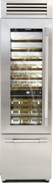 Fulgor Milano F7PBW24S2L 24 Inch Built-In Wine Reserve, Dual Zone, LH: Stainless Stainless Steel
