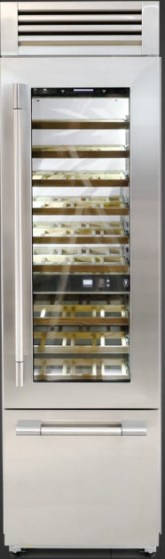 Fulgor Milano F7PBW24S2R 24 Inch Built-In Wine Reserve, Dual Zone, RH: Stainless Stainless Steel