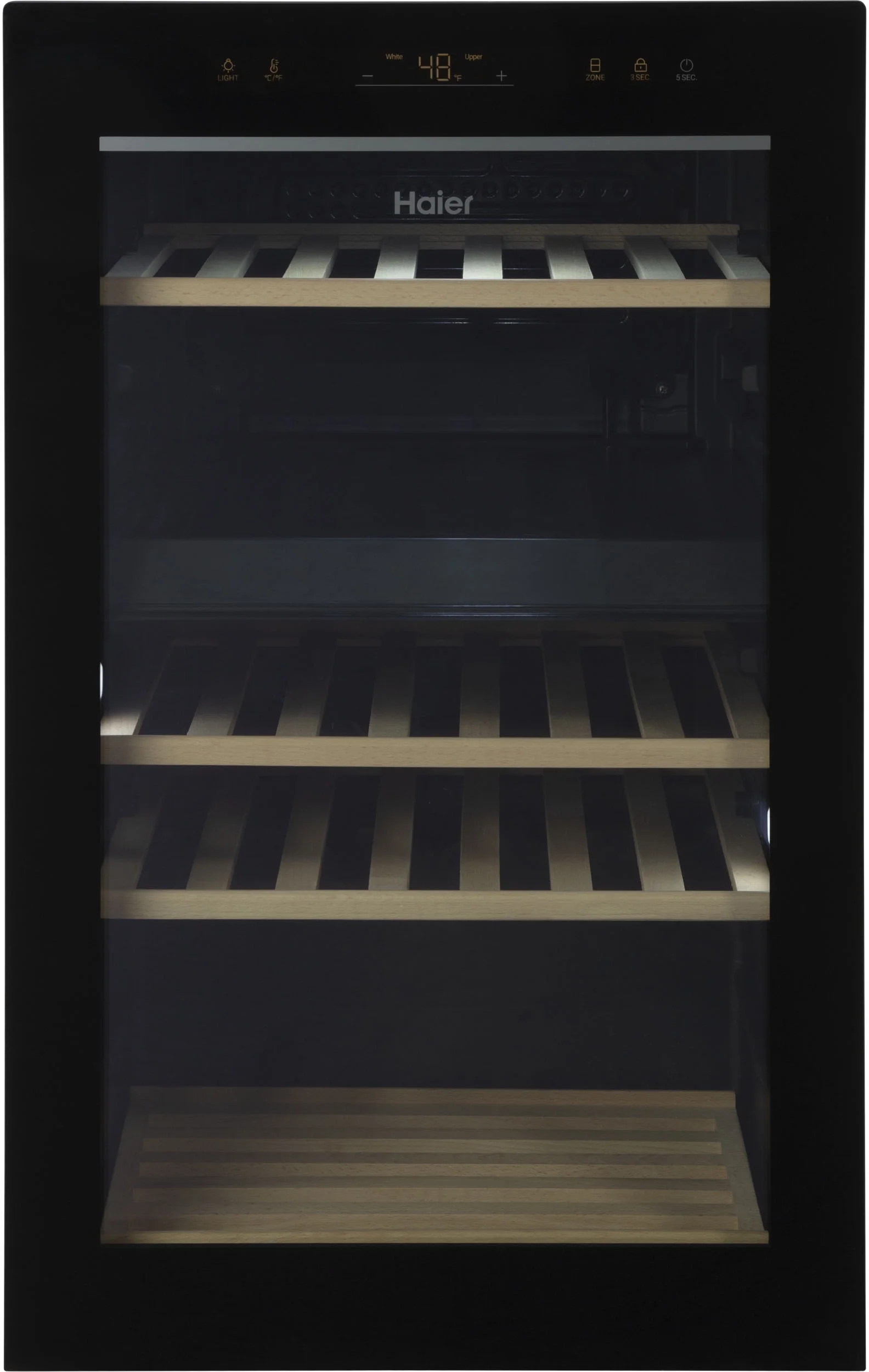 Haier QWR04DGRGB 20 Inch Black Freestanding Wine Cooler