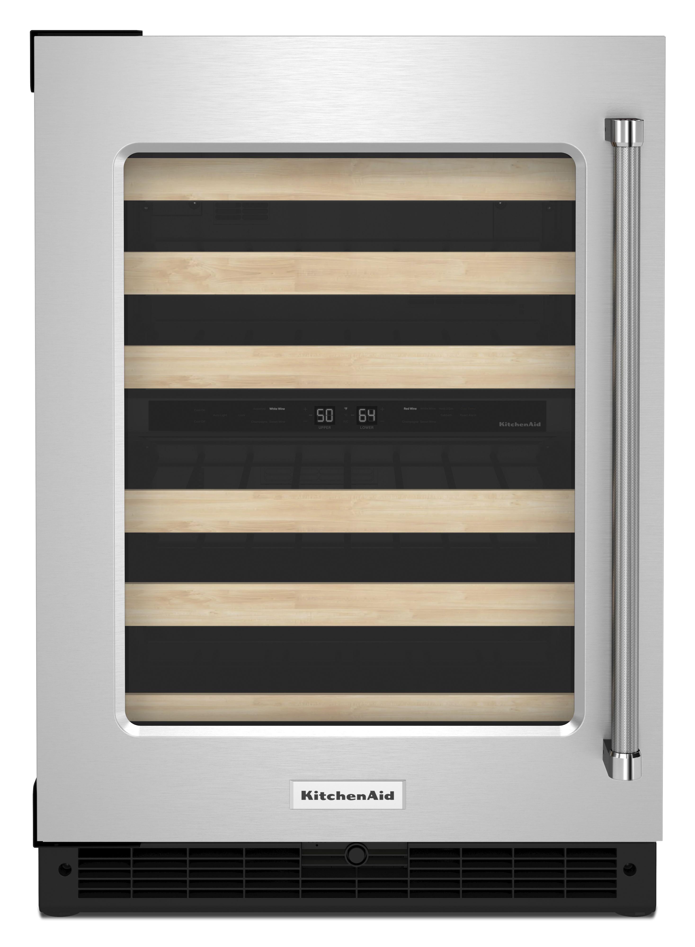 Kitchen Aid KUWL214KSB 24 Inch Built-In Wine Cooler