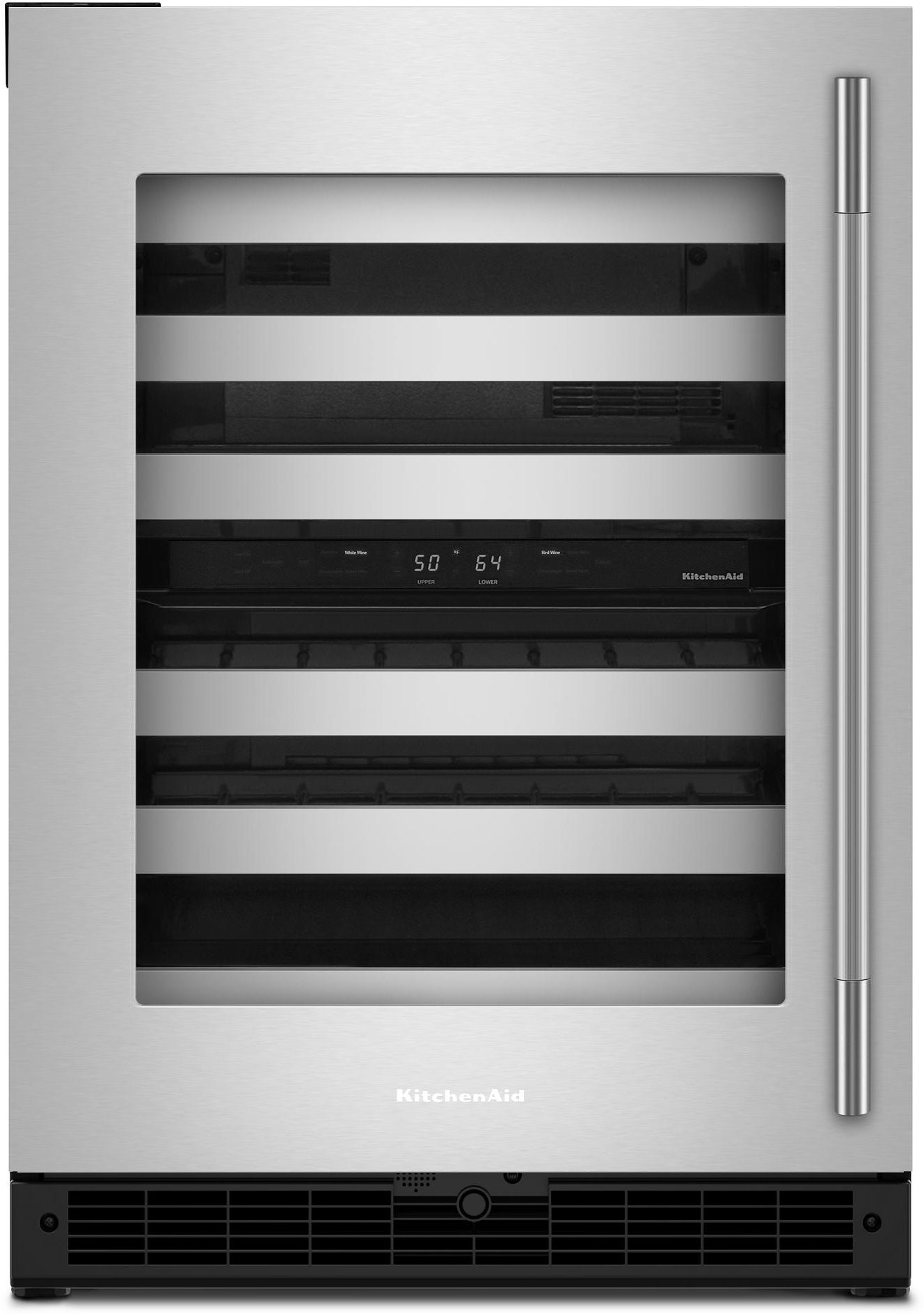 KitchenAid KUWL324SSB 24 Inch Undercounter Wine Cellar Stainless Steel