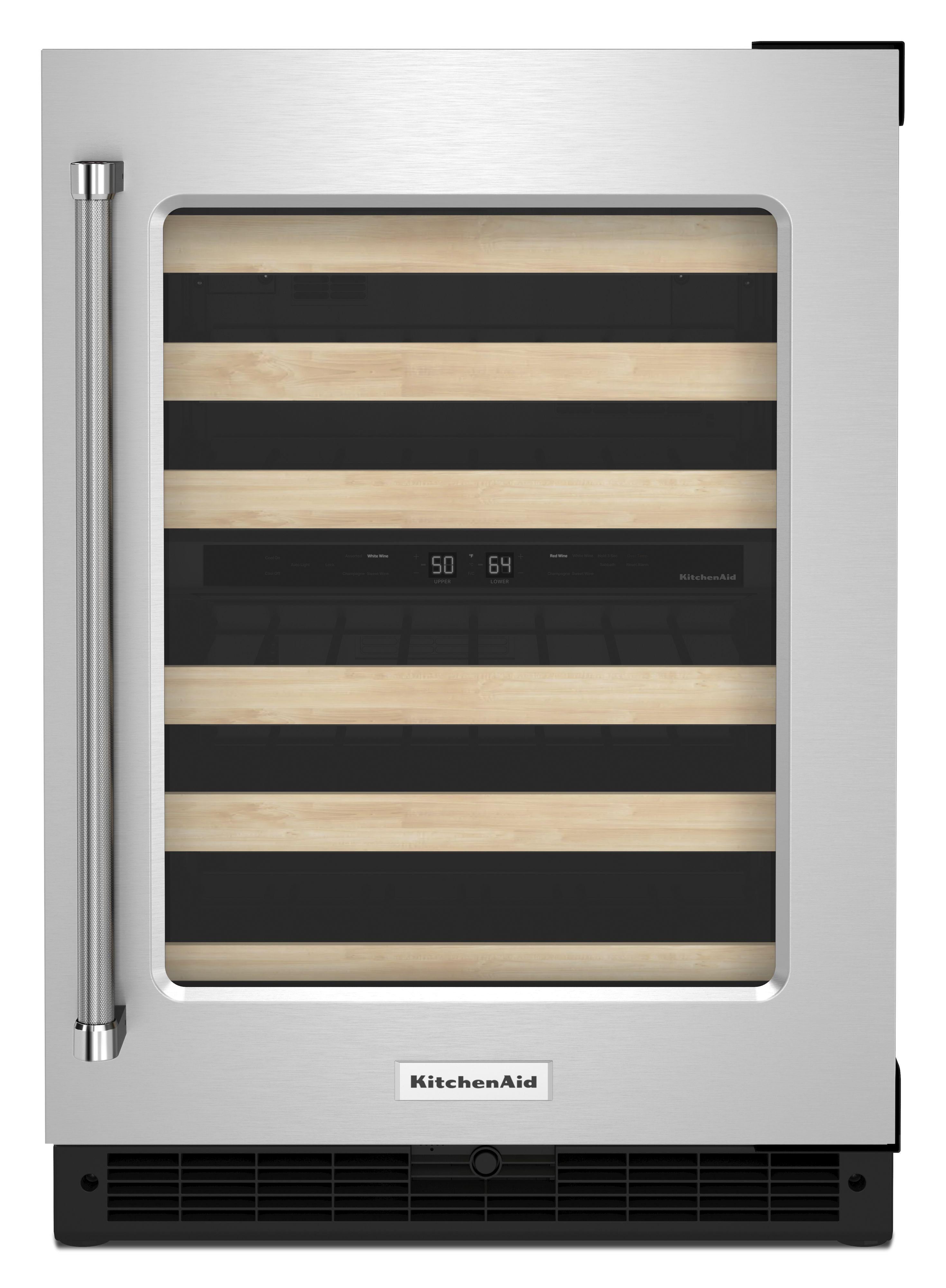 Kitchen Aid KUWR214KSB 24 Inch Built-In Wine Cooler