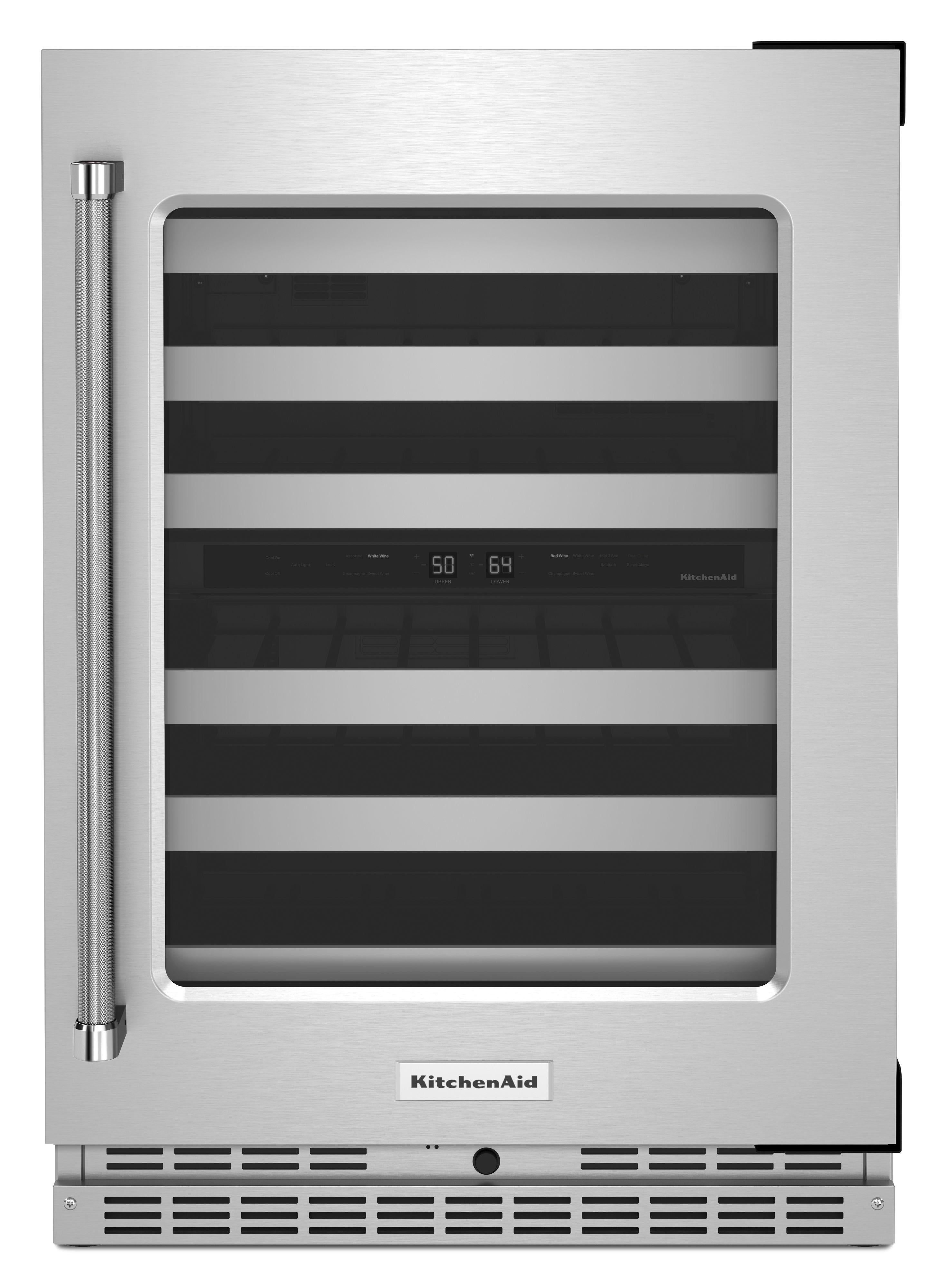 KitchenAid KUWR314KSS 24 Inch Built-In and Freestanding Wine Cooler