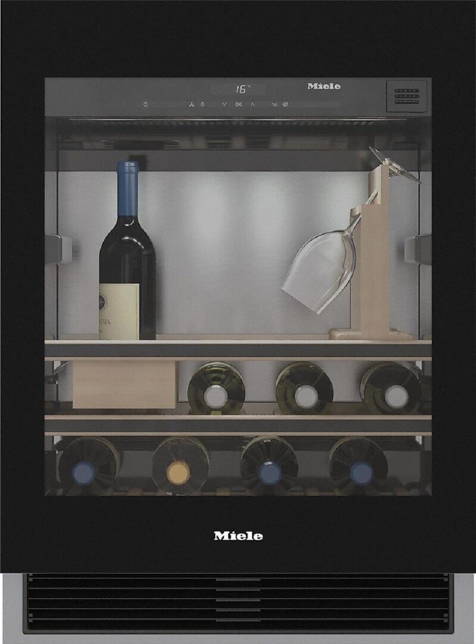 Miele KWT6312UGS 24 Inch Black Built-In Wine Cooler