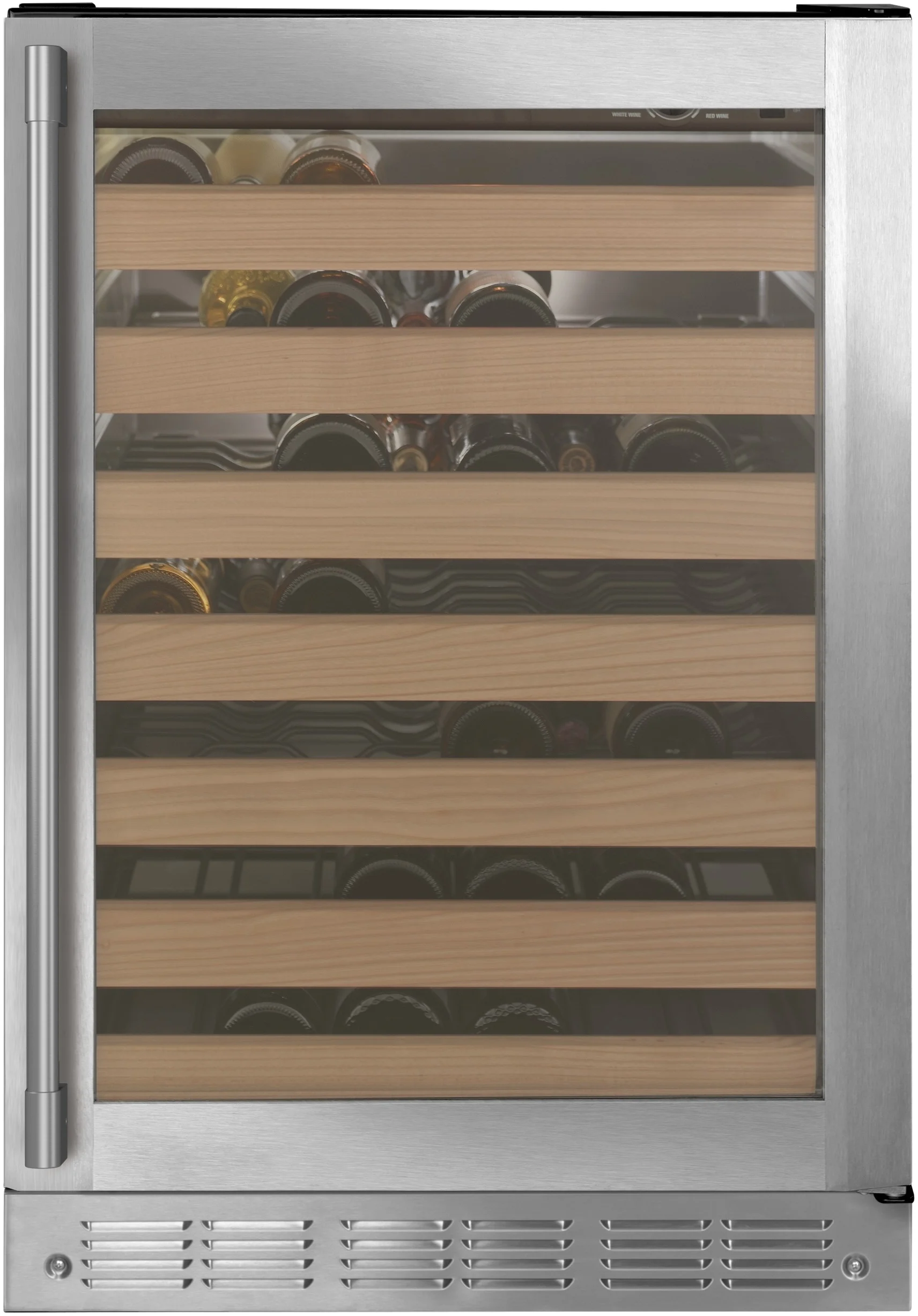 Monogram ZDWR240NBS 24 Inch Stainless Steel Built-In and Freestanding Wine Cooler