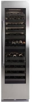 Perlick 24 Inch Column Wine, Dual Zone, Glass Overlay Ready: Panel Ready, Right Hinge