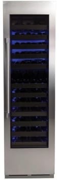 Perlick 24 Inch Column Wine, Single Zone, Glass Overlay Ready: Panel Ready, Right Hinge