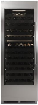 Perlick 30 Inch Column Wine, Single Zone, Glass Overlay Ready: Panel Ready, Left Hinge