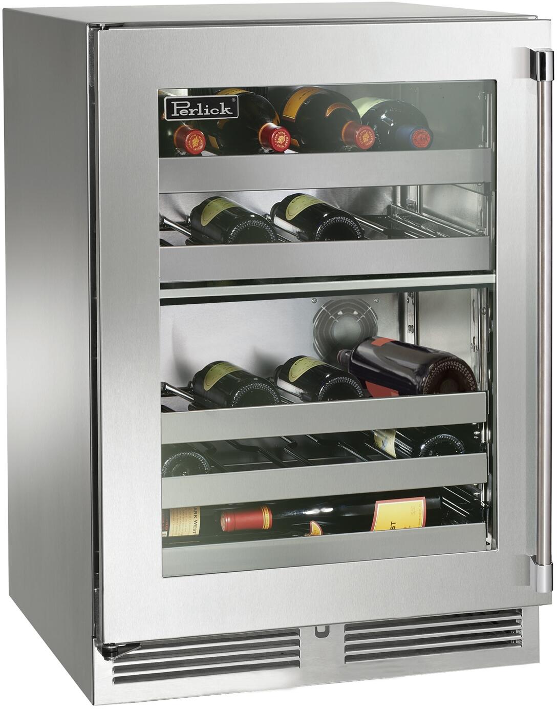 Perlick HP24DM43L  Signature Series 24 Inch Built-In Wine Cooler