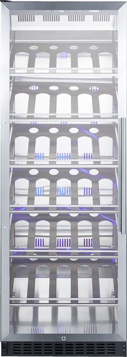 Summit SCR1401LHCHCSS 24 Inch Stainless Steel Freestanding Wine Cooler