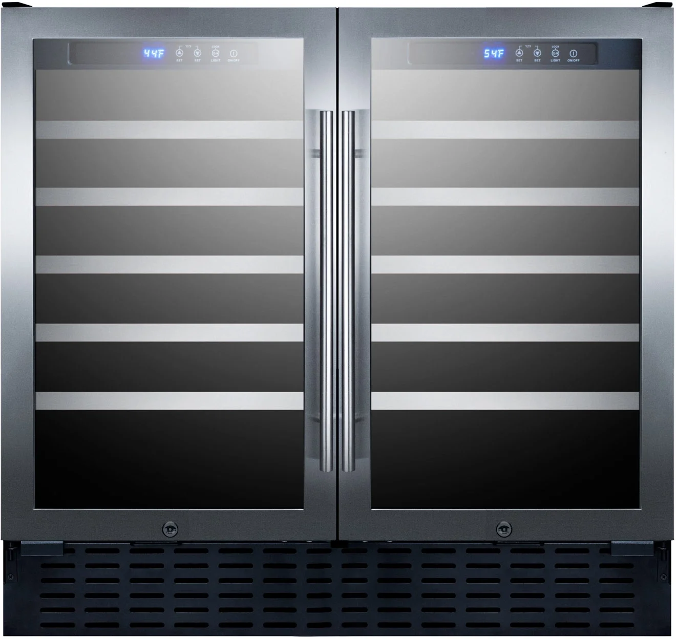 Summit SWC3668 36 Inch Stainless Steel Built-In and Freestanding Wine Cooler