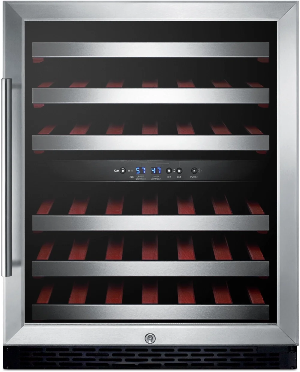 Summit SWC530BLBISTCSSADA 24 Inch Stainless Steel Built-In and Freestanding Wine Cooler