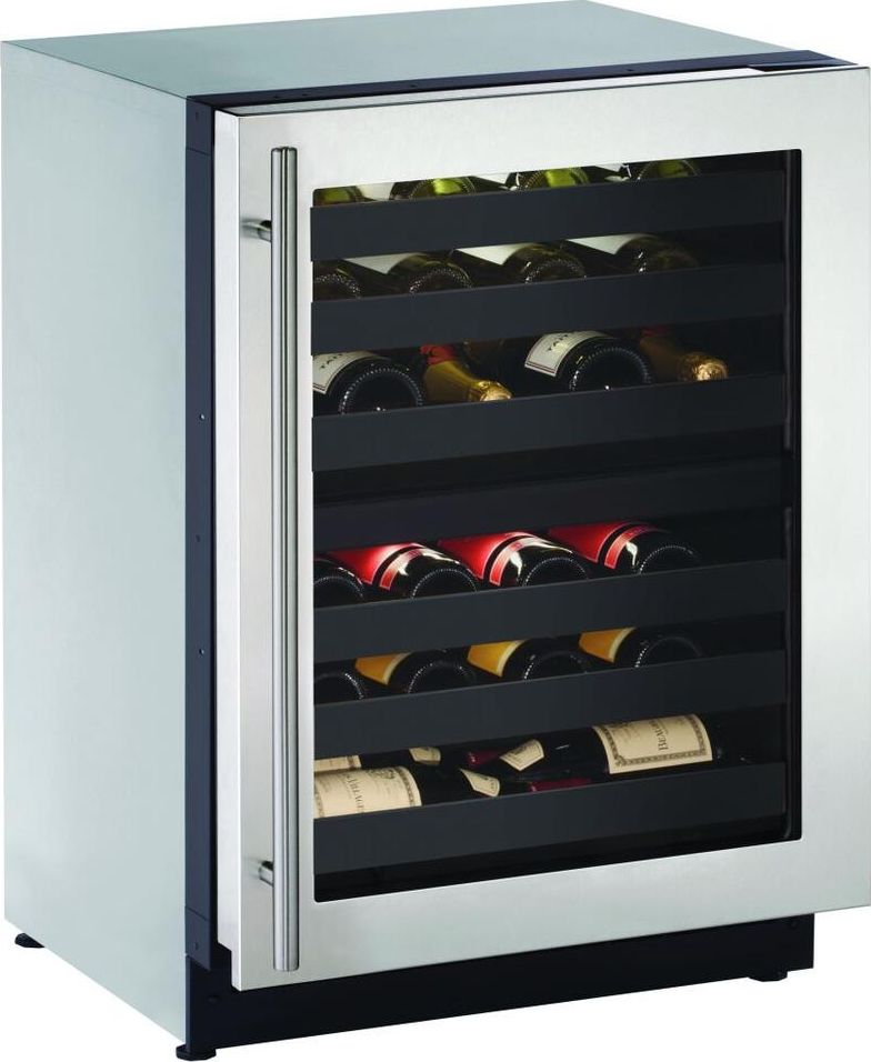 U-Line U2224ZWCS00B 2000 Series 24 Inch Stainless Steel Built-In Wine Cooler