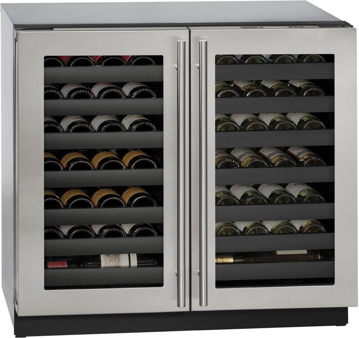 U-Line U3036WCWCS00B Modular 3000 Series 36 Inch Stainless Steel Built-In and Freestanding Wine Cooler