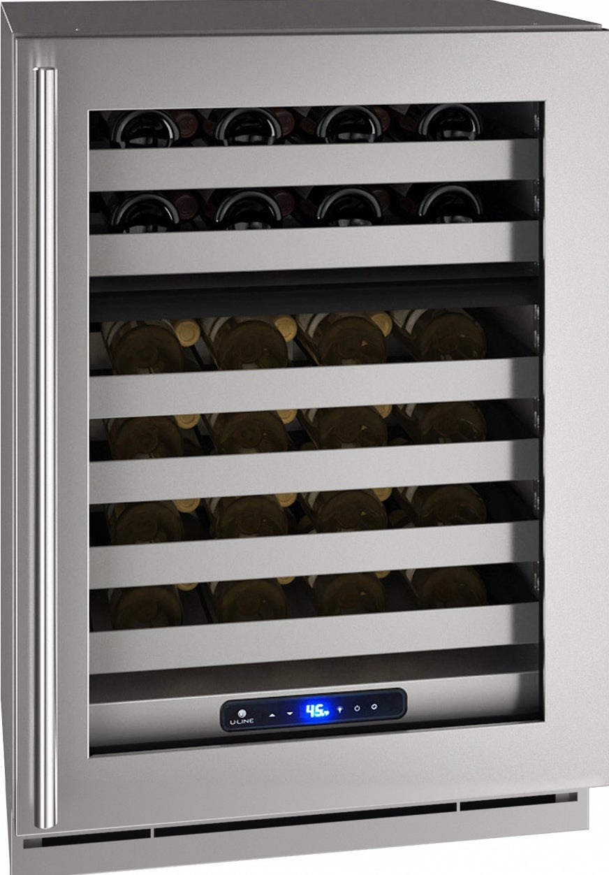 U-Line 24" 5.1 cu. ft. 42-Bottles Custom Panel Dual Zone Wine Chiller