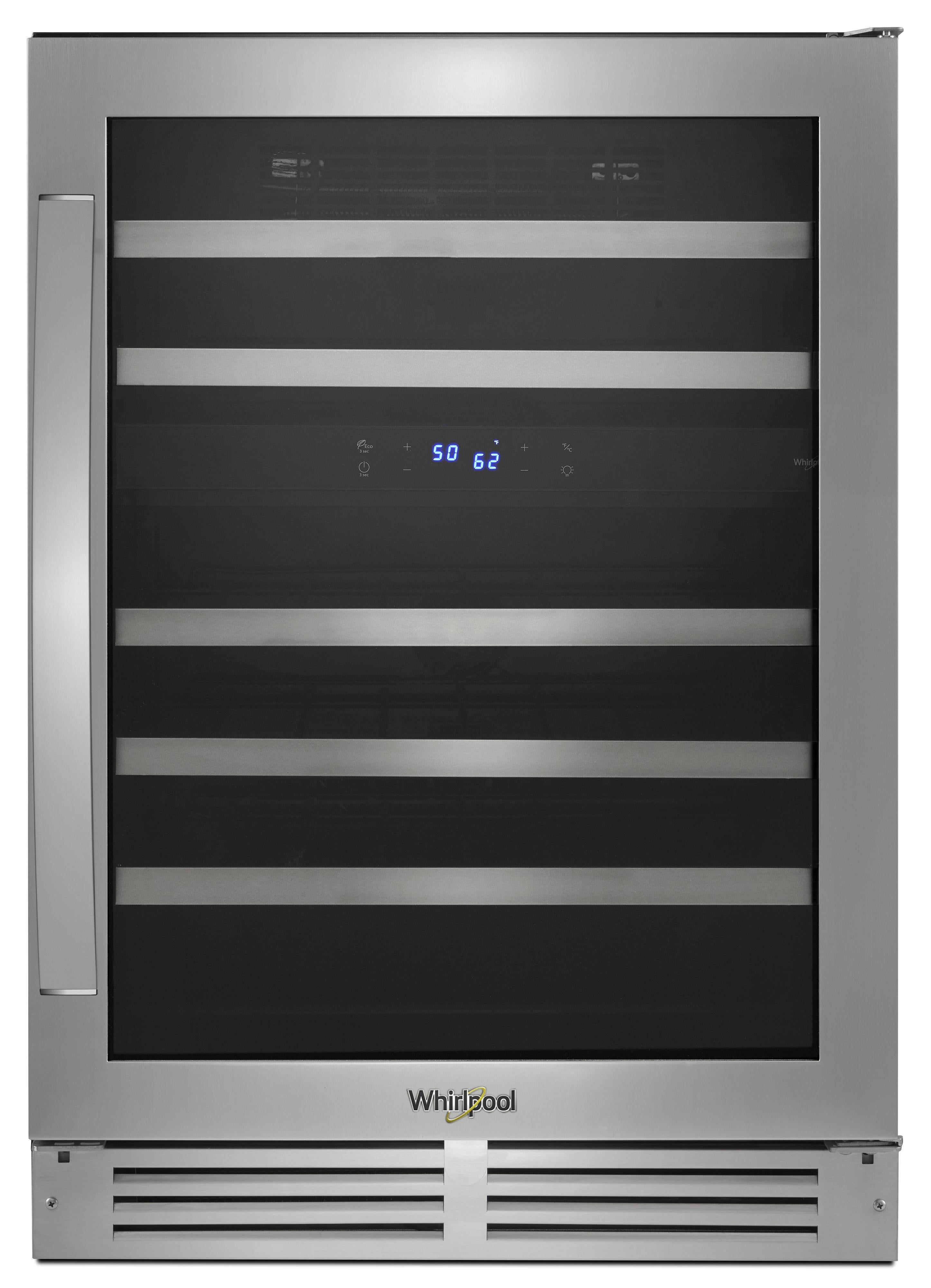 Whirlpool WUW55X24HS 24 Inch Stainless Steel Built-In Wine Cooler