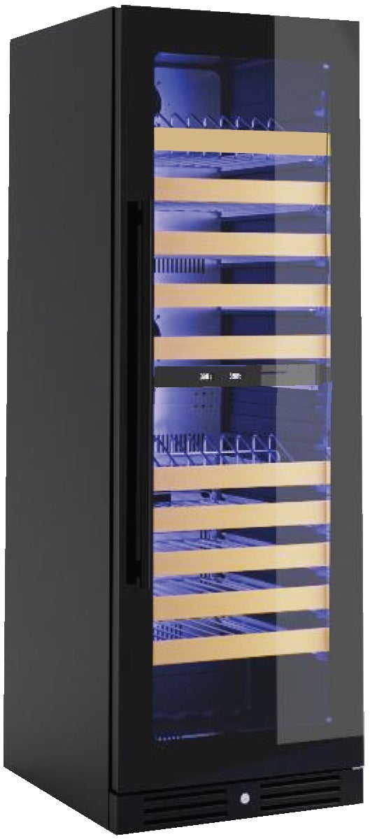 XO XOU2470WDZGB 24 Inch Black Glass Built-In and Freestanding Wine Cooler