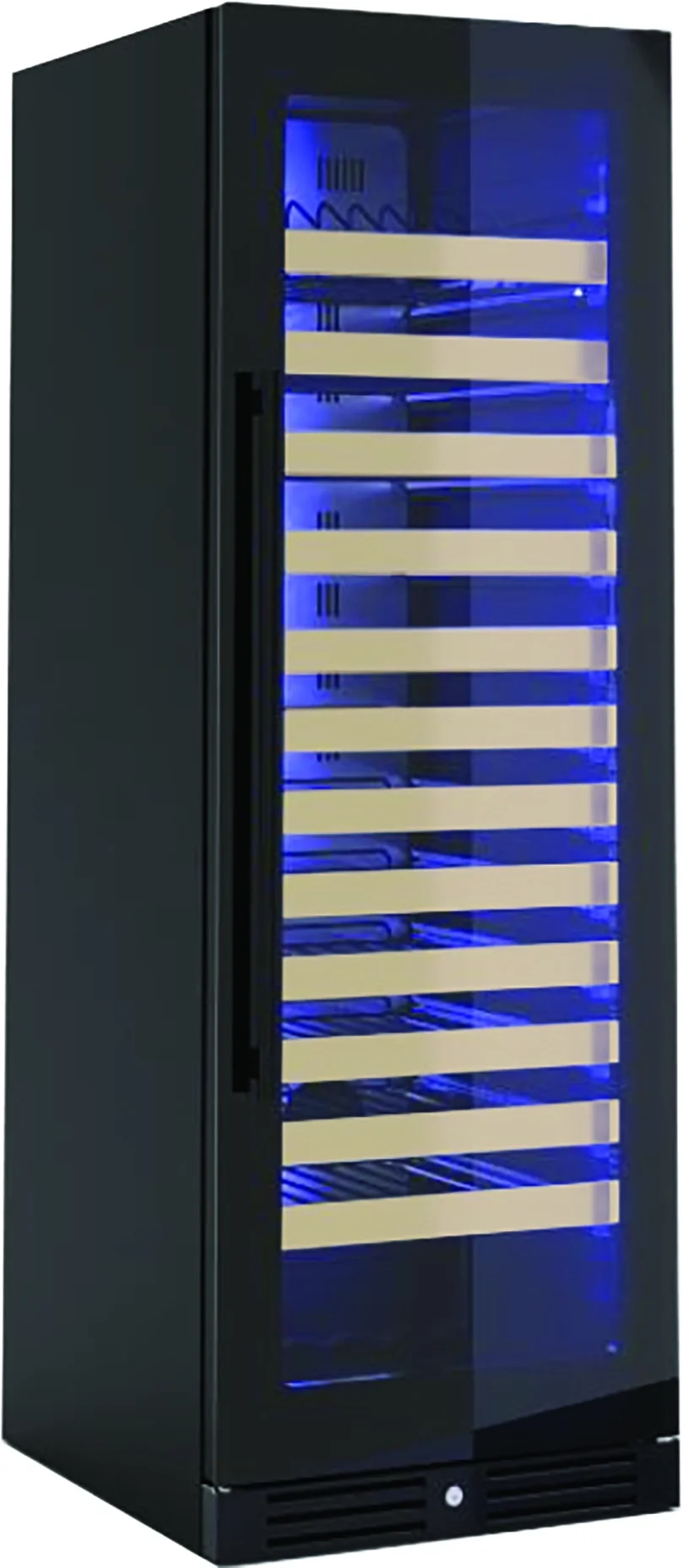 XO XOU2470WGB 24 Inch Black Glass Built-In and Freestanding Wine Cooler