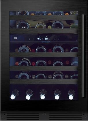 XO XOU24WDZGBSL 24 Inch Black Stainless Steel Built-In and Freestanding Wine Cooler