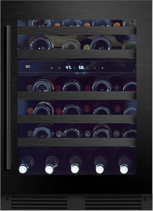 XO XOU24WDZGBSR 24 Inch Black Stainless Steel Built-In and Freestanding Wine Cooler