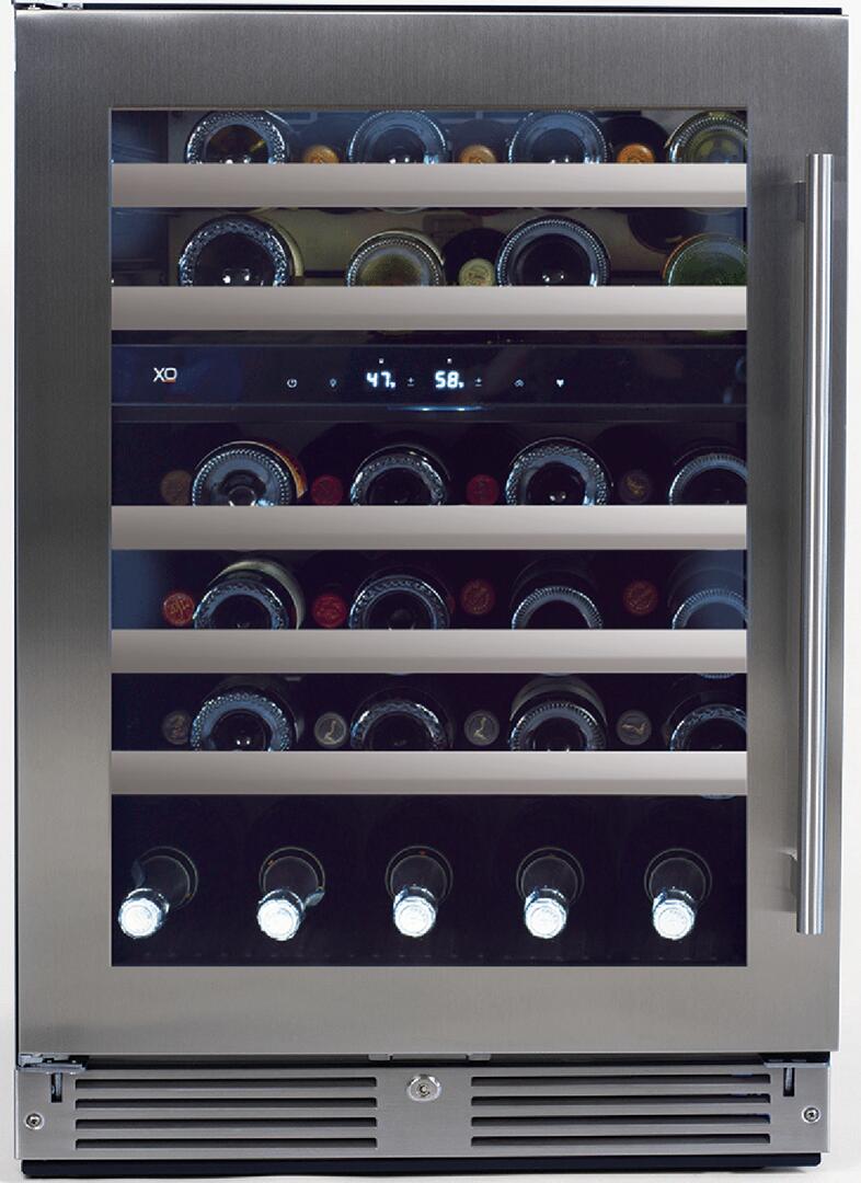 XO XOU24WDZGSL 24 Inch Stainless Steel Built-In and Freestanding Wine Cooler