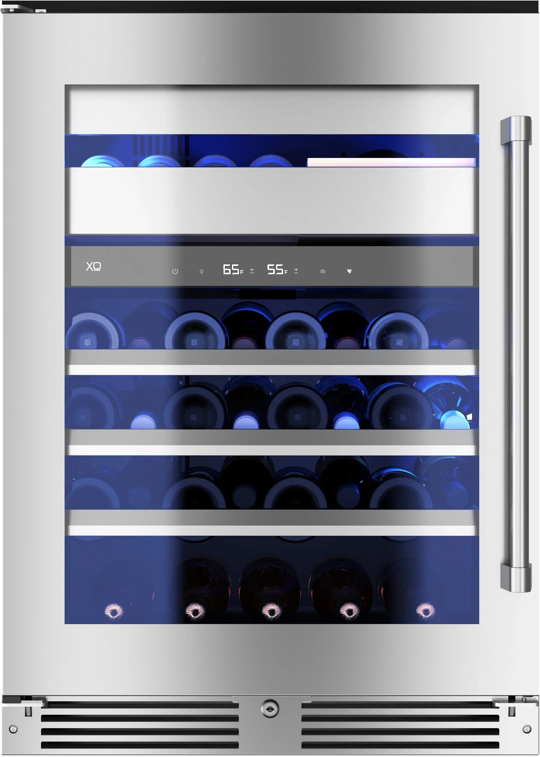 XO XOU24WWGSL 24 Inch Stainless Steel Built-In and Freestanding Wine Cooler
