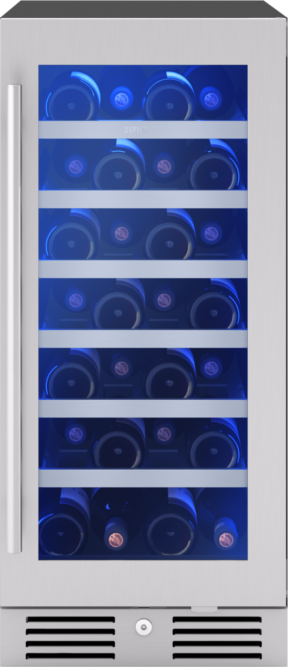 Zephyr PRW15C01CG Presrv Series 15 Inch Stainless Steel Built-In and Freestanding Wine Cooler