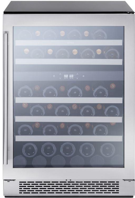 Zephyr PRW24C02BG Presrv Series 24 Inch Stainless Steel Built-In and Freestanding Wine Cooler