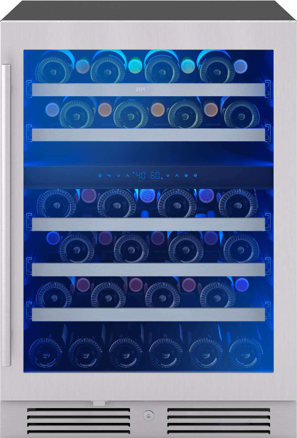 Zephyr PRW24C02CG Presrv Series 24 Inch Stainless Steel Built-In and Freestanding Wine Cooler