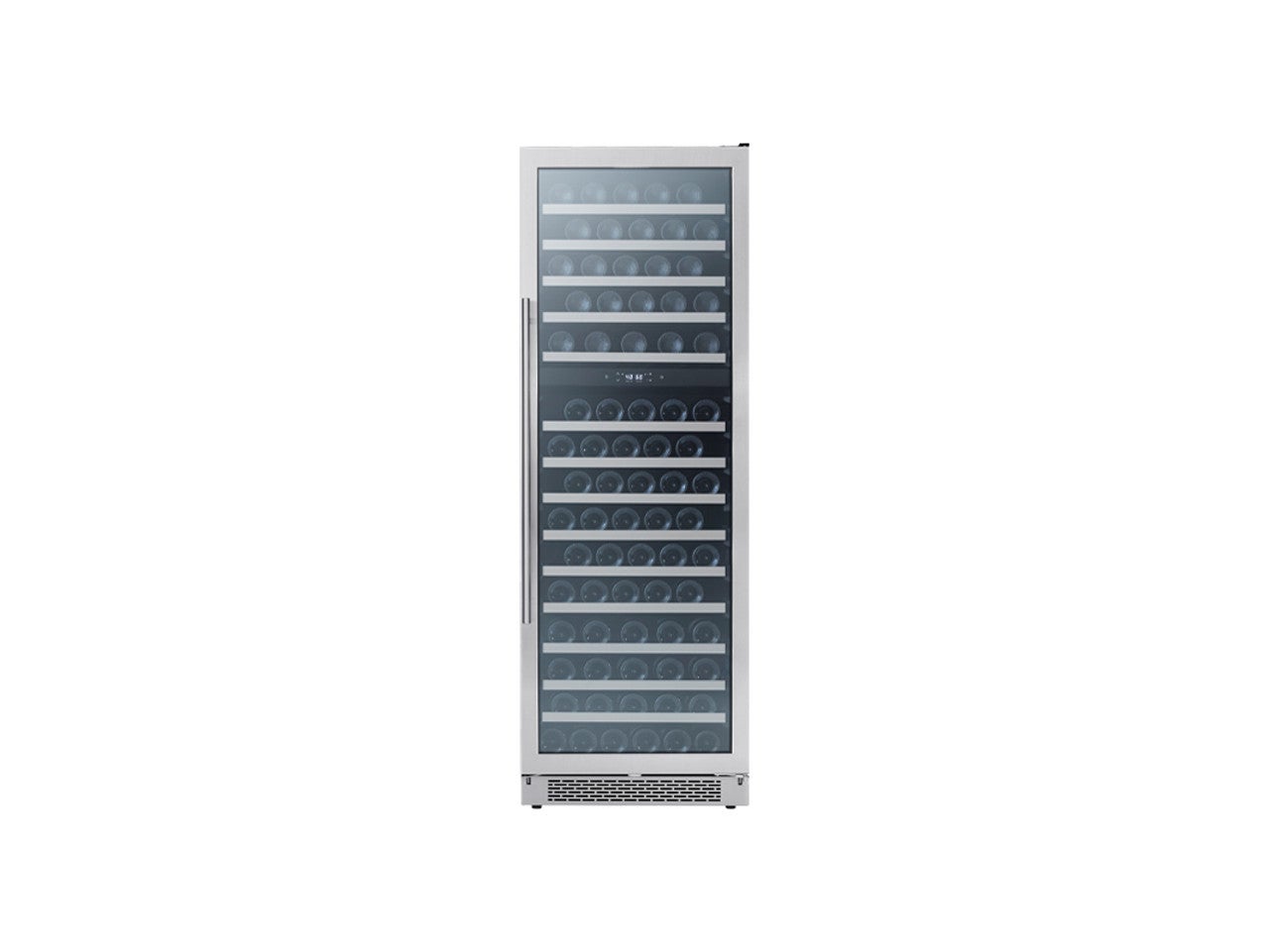 Zephyr PRW24F02CG 24 Inch Dual Zone Full Size Wine Cooler: Stainless Steel, Glass Stainless Steel