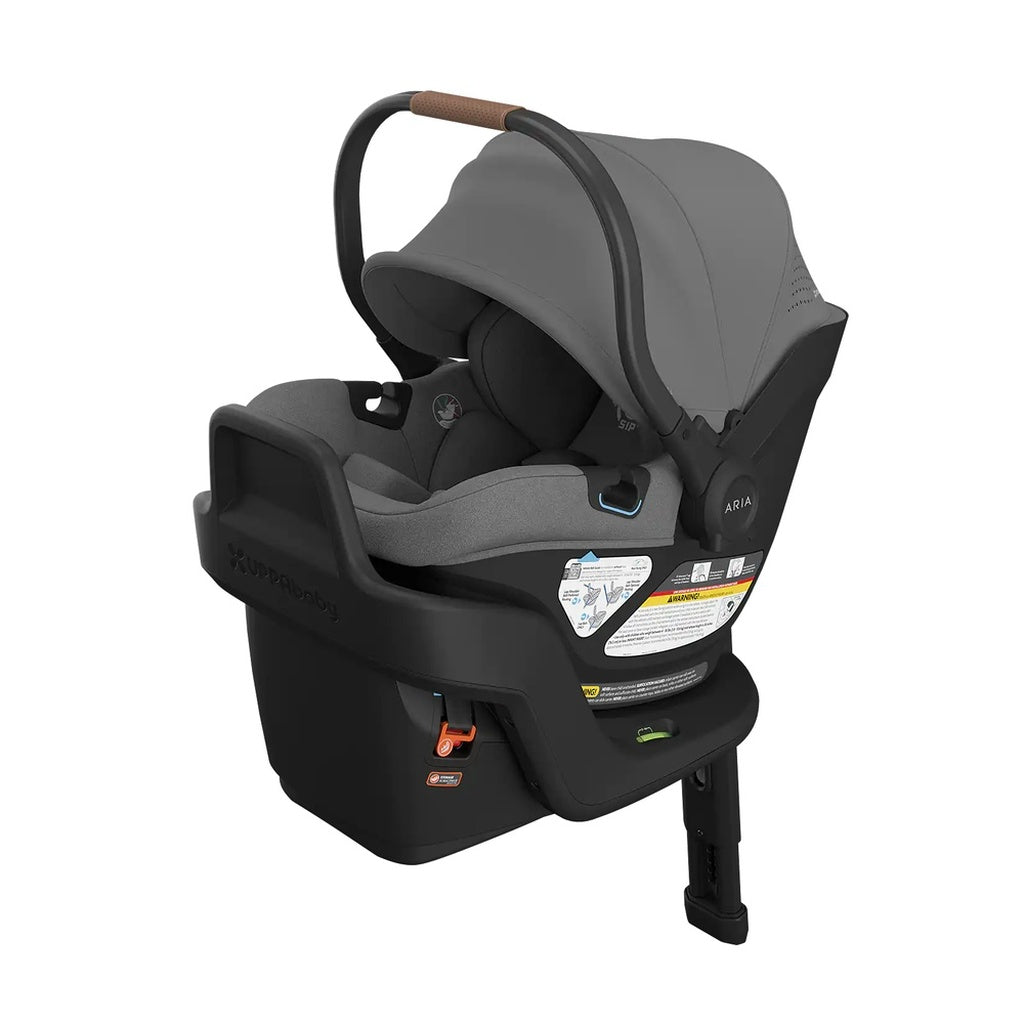 UPPAbaby Aria V2 Infant Car Seat - Greyson: Charcoal Mélange | Saddle Leather