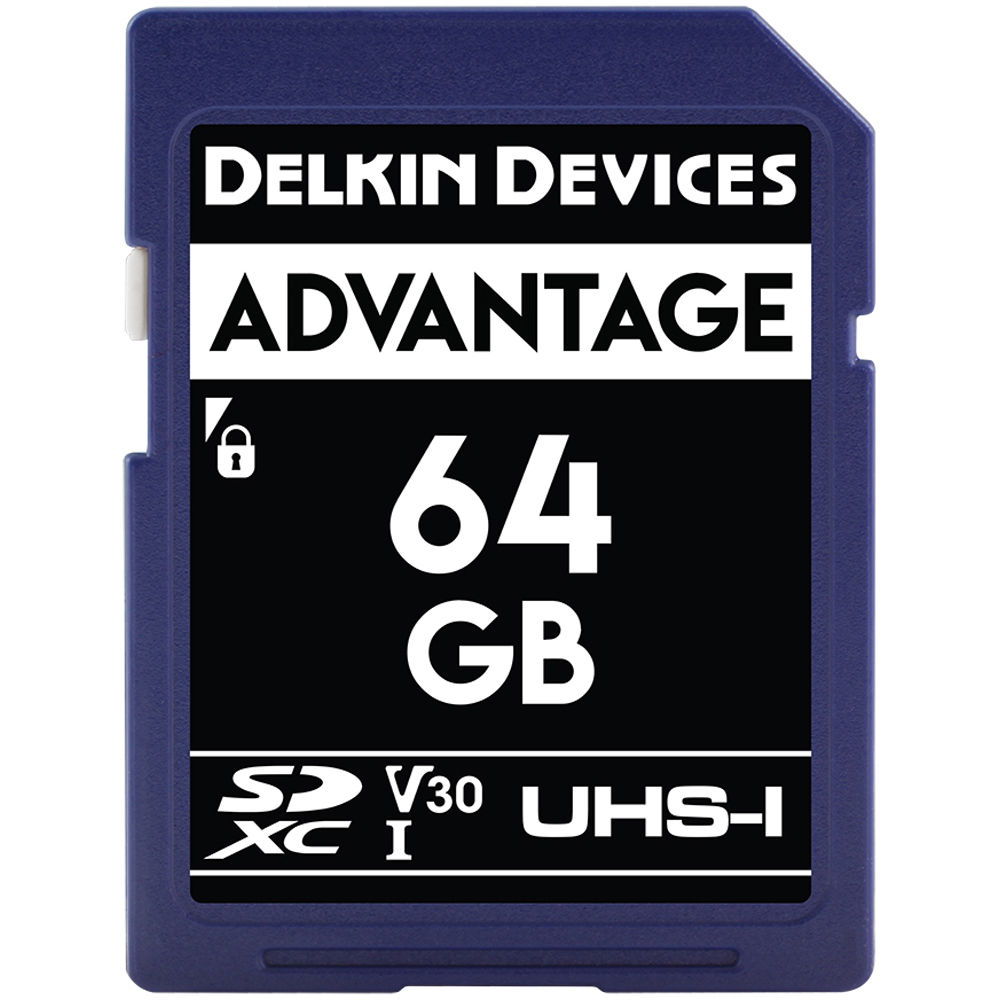 Delkin devices 64Gb SDXC Advantage 633X Memory Card V30 UHS-I