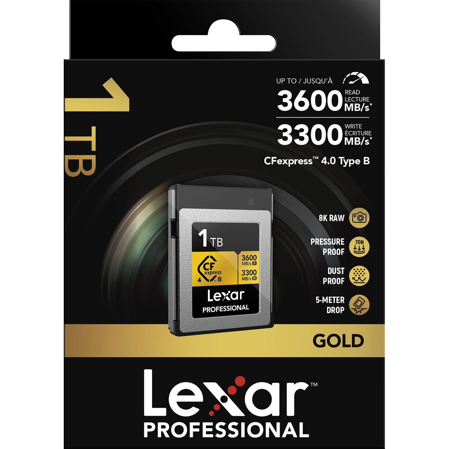 Lexar 1TB Professional GOLD CFexpress 4.0 Type LCXEXP4001T-RNENG
