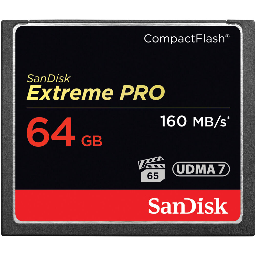 Sandisk 64GB Extreme Pro CompactFlash Memory Card (160MB/s)