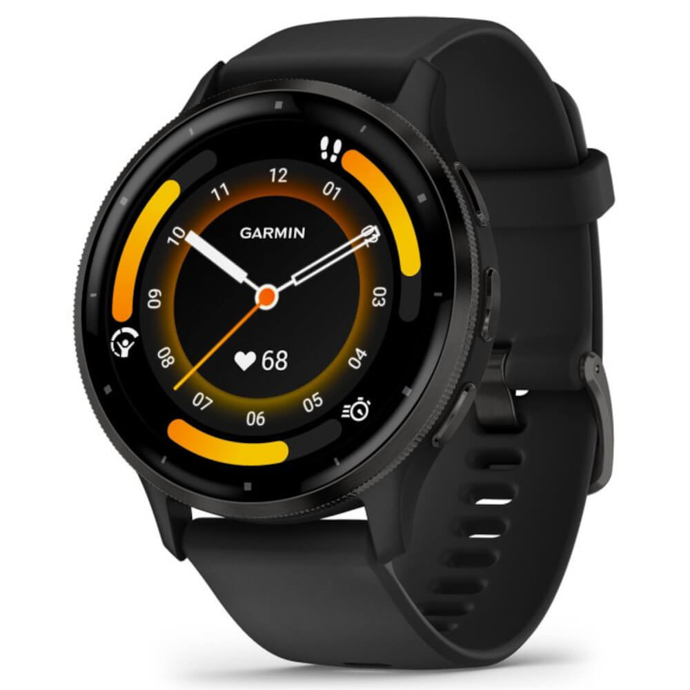 Garmin Venu 3 Smartwatch - Slate Stainless Bezel with Black Case