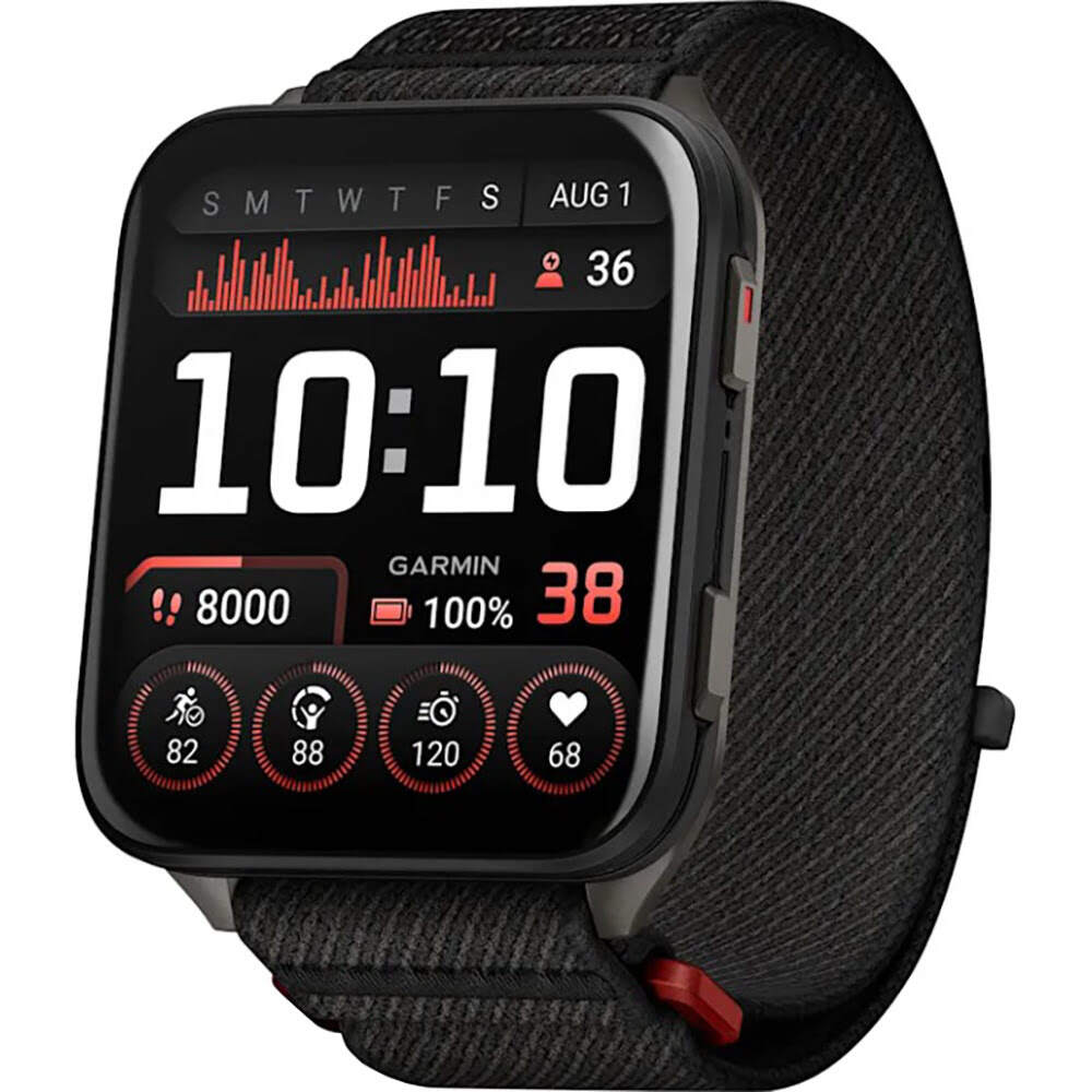 Venu® X1 Black with Slate Titanium Case Back and Black ComfortFit Nylon Band