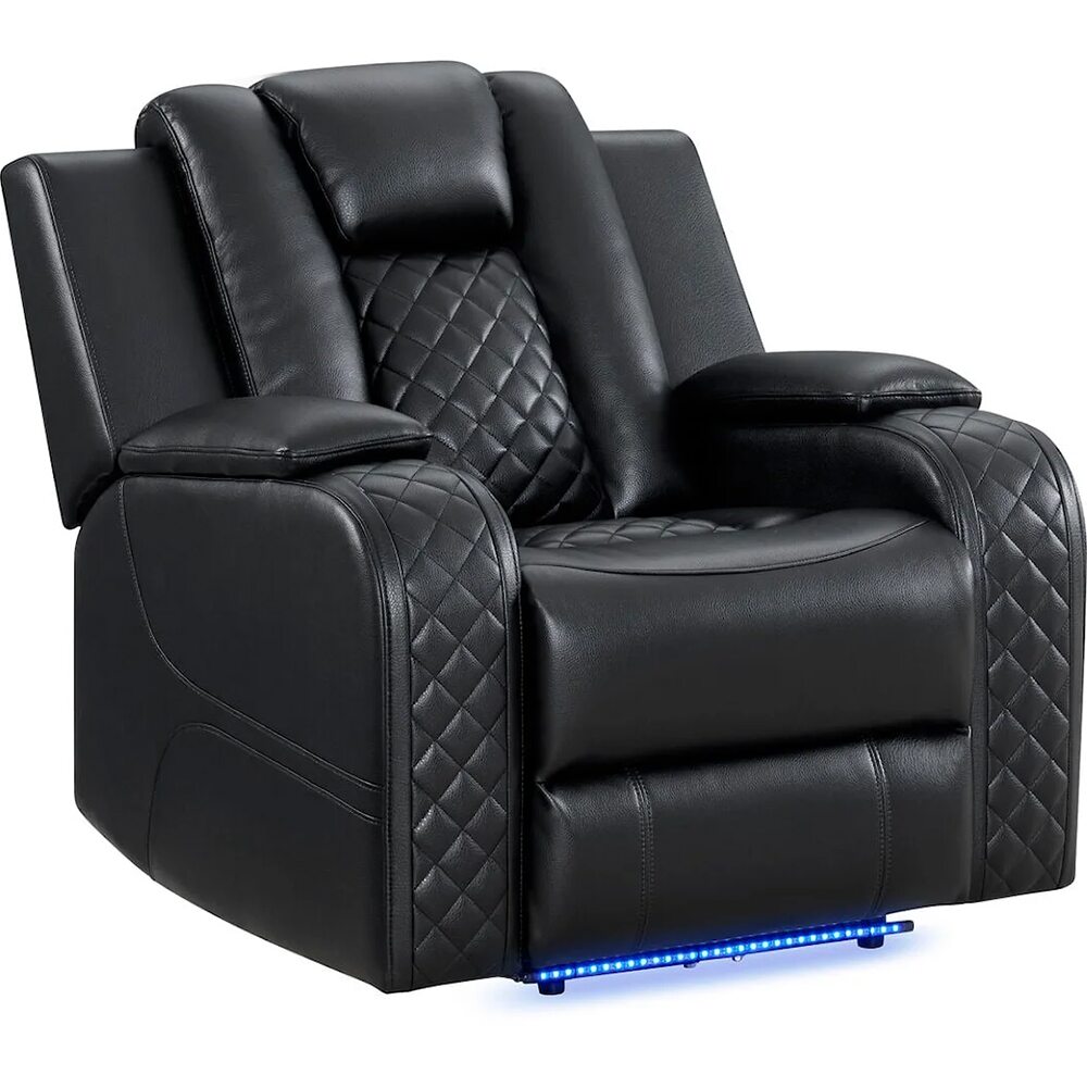 Carlo Power Recliner with Power Headrest and LED Lighting