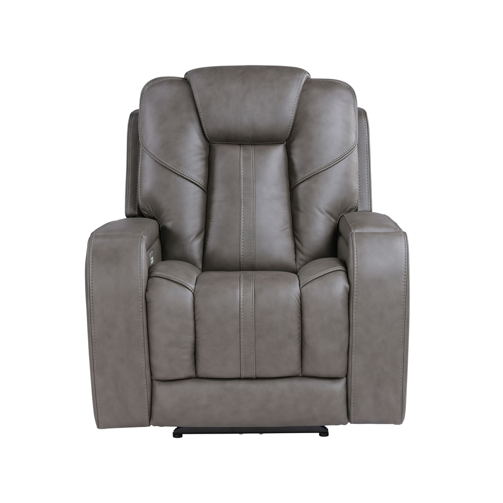 Daniel Triple Power Home Theater Leather Recliner
