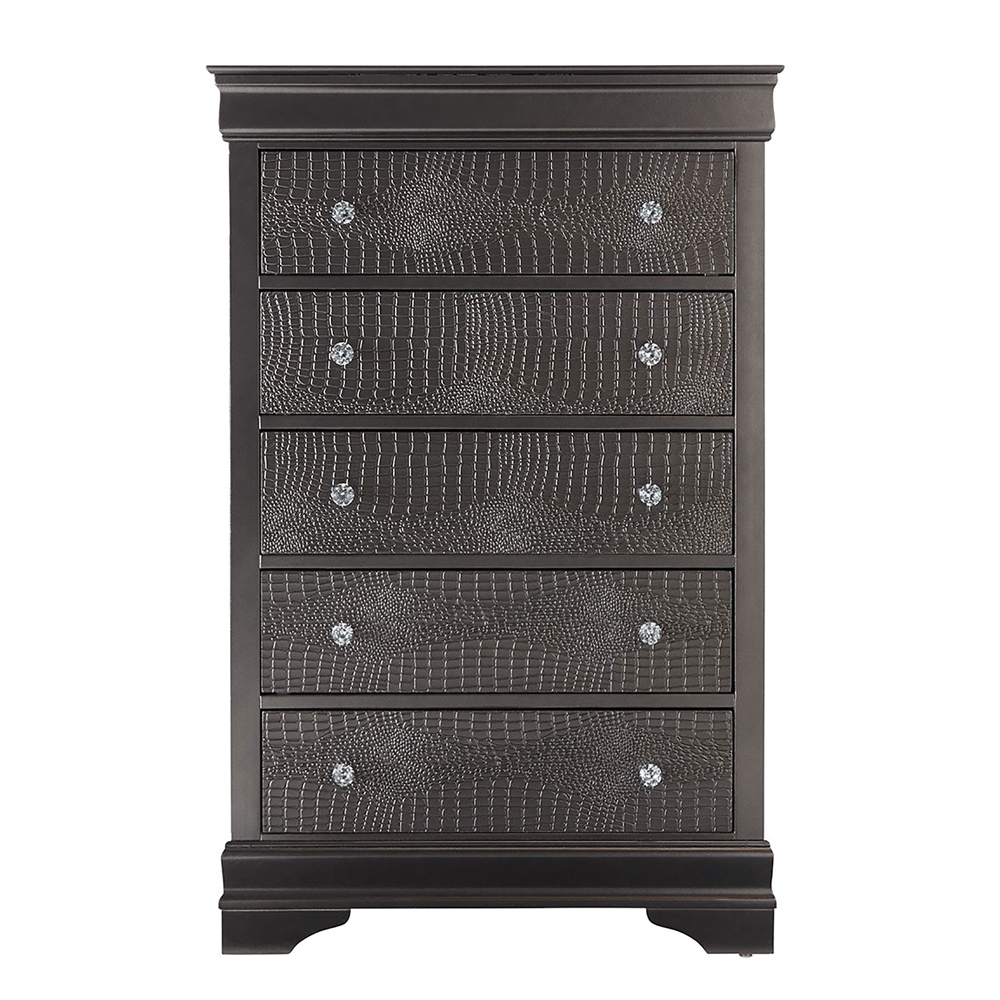 Pompei Metallic Chest - Gray