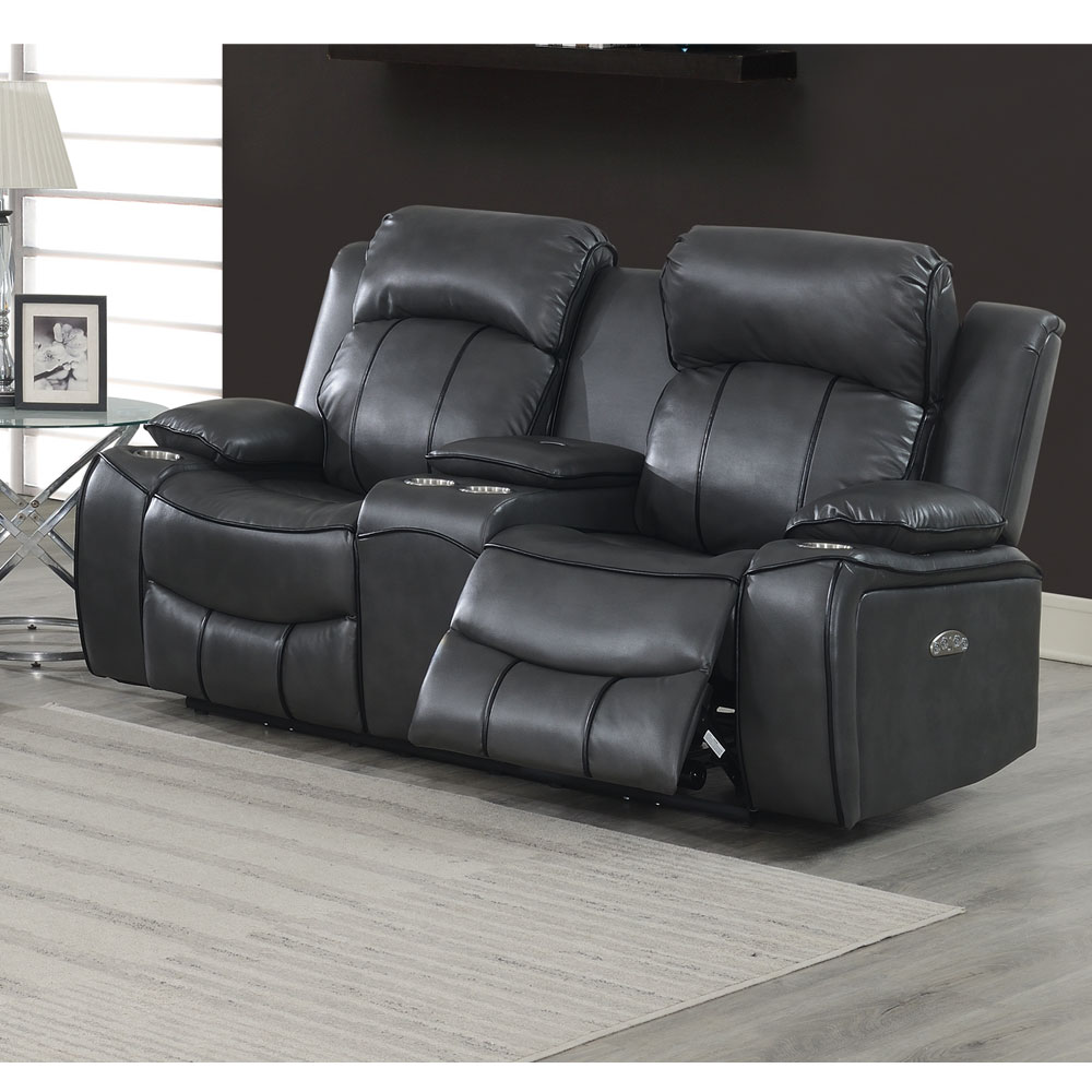 Blanche Power Reclining Loveseat - Gray
