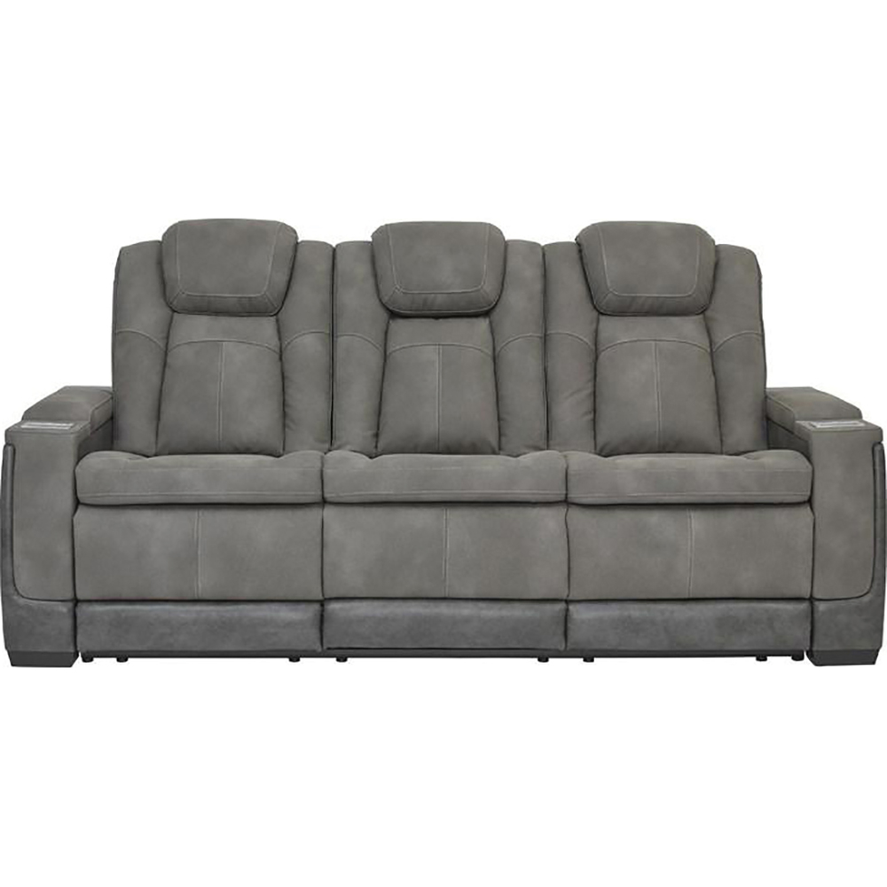 Next-Gen DuraPella Power Reclining Leather Look Sofa - Grey