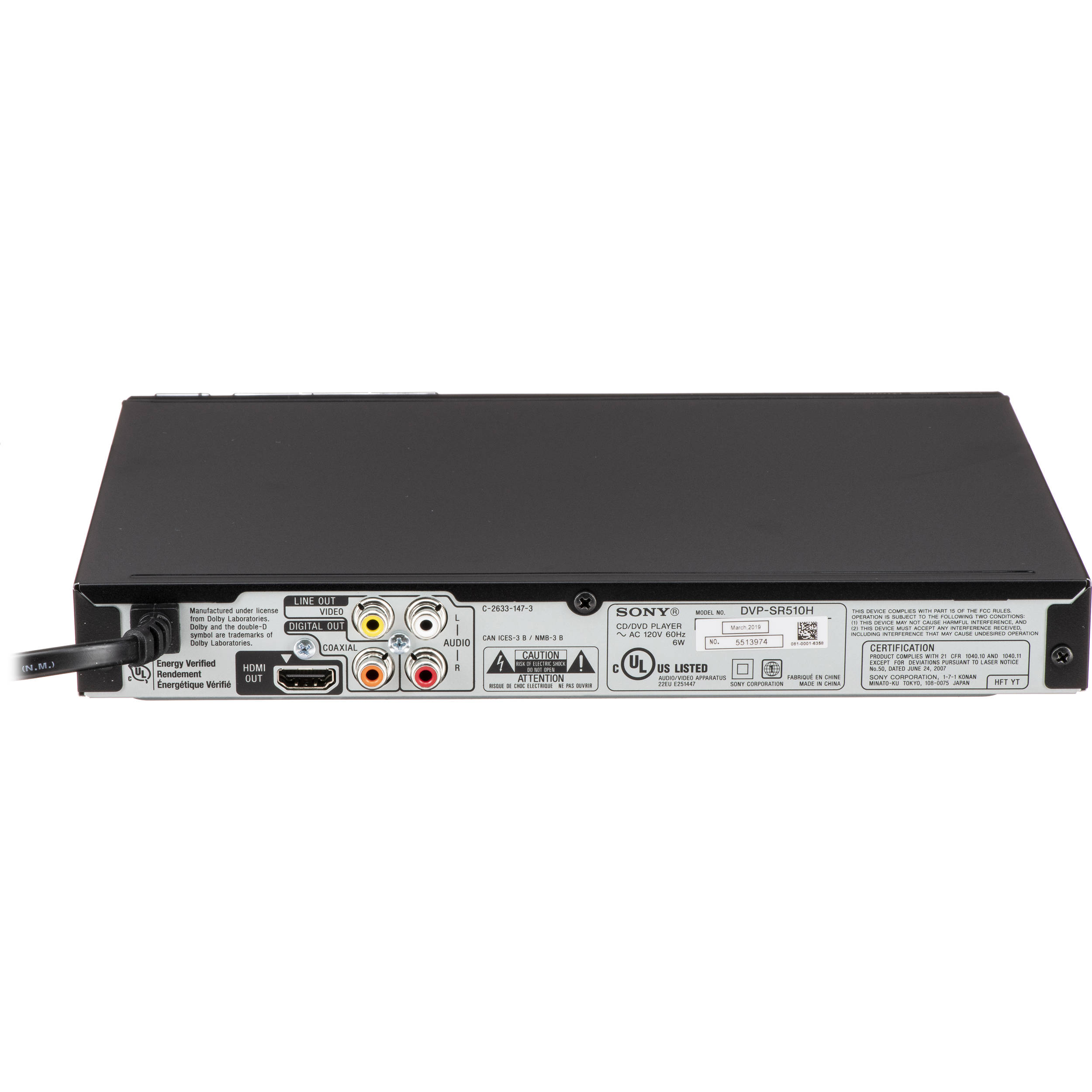DVP-SR510H Sony DVP-SR510H DVD Player | Greentoe