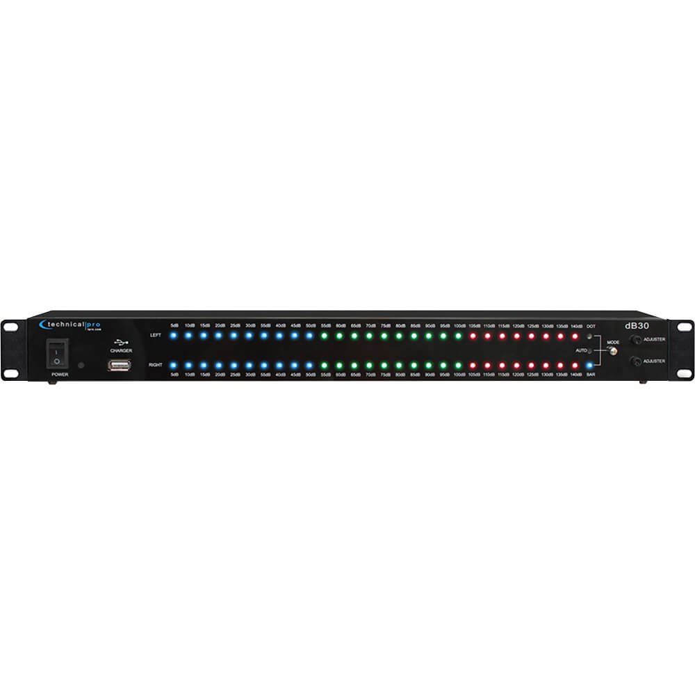 Technical pro 1U Rack Mount dB Display with Power Supply