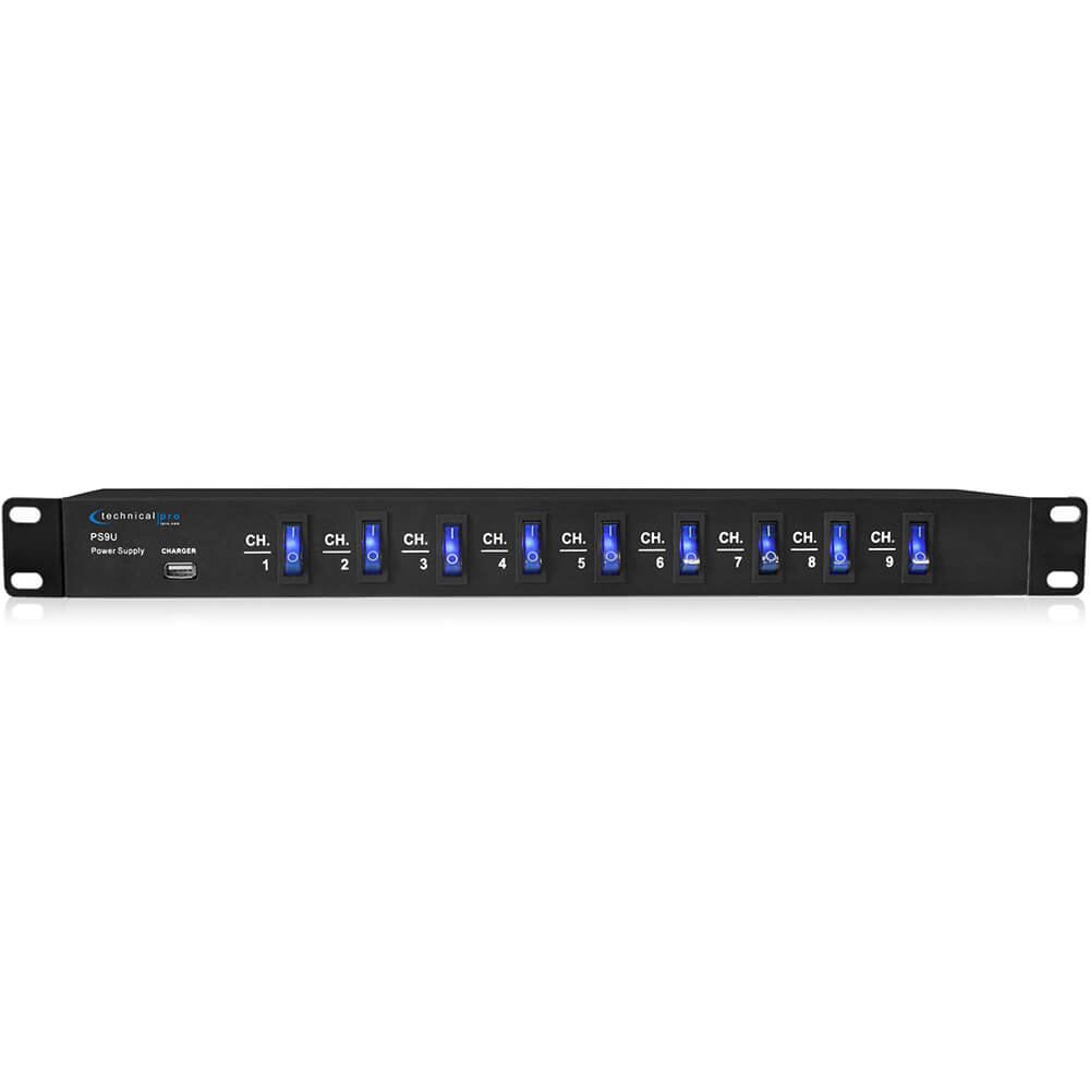Technical pro Rack Mount Power Supply with 5V USB Charging Port