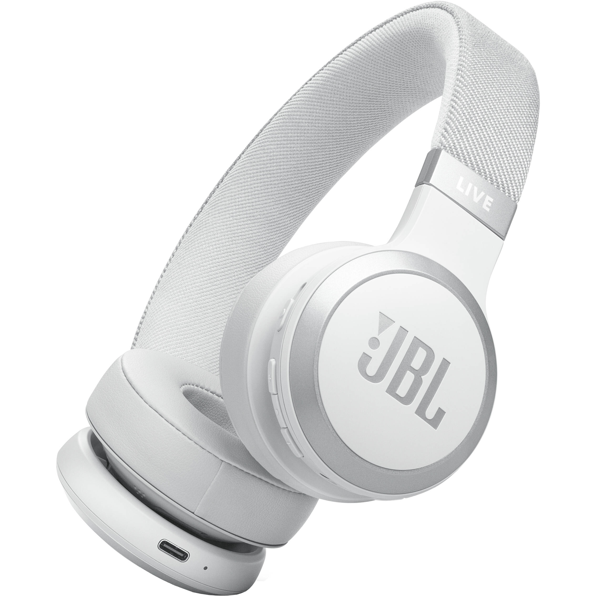 JBL Live 670NC Noise-Cancelling On-Ear Wireless Headphones (White)