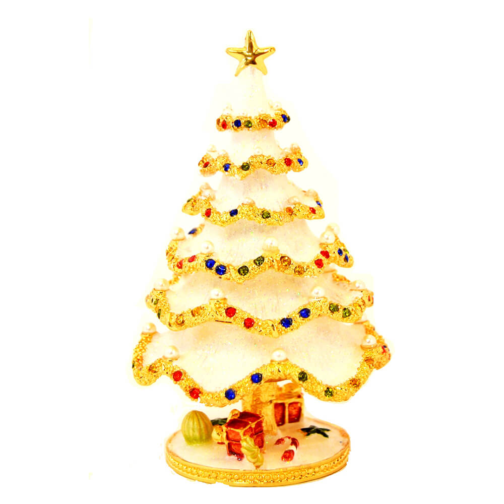 Jay Jaysons Inc. Christmas Tree with Snow Trinket Box